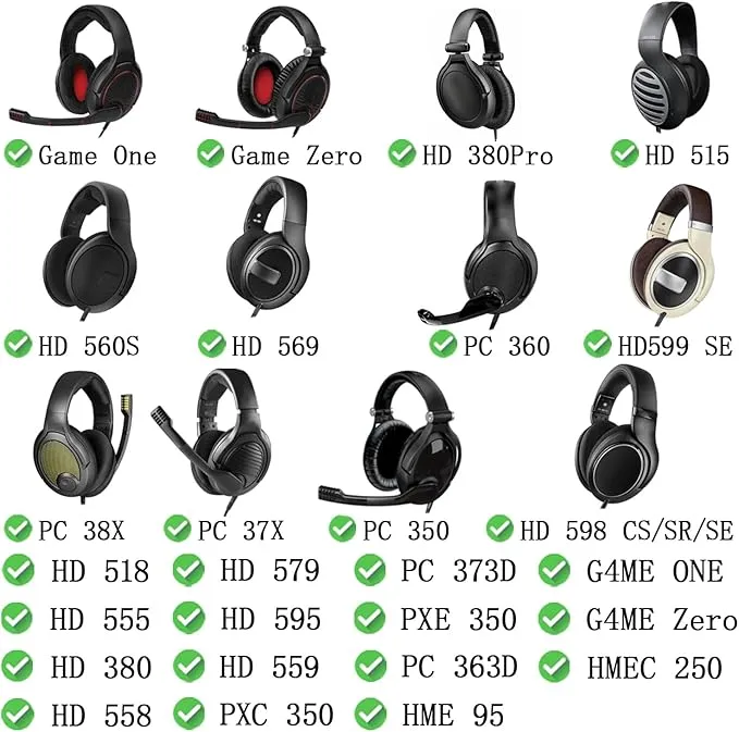 Coussinets de remplacement pour Senheiser HD599