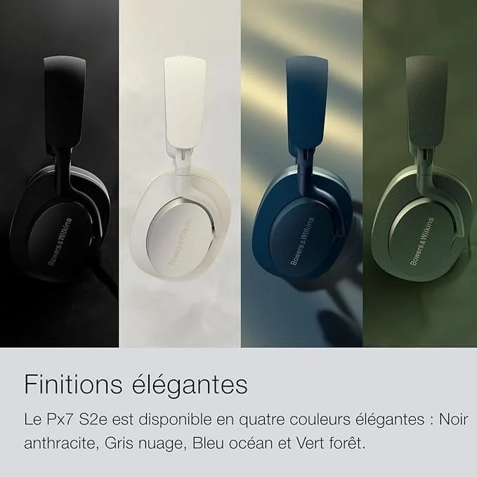 Bowers & Wilkins Px7 S2e Casque Supra-Auriculaire sans Fil, Réduction de Bruit