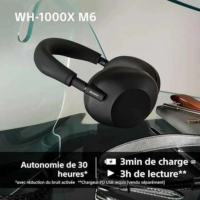 Sony WH-1000XM6 Casque sans-Fil Bluetooth à réduction de Bruit