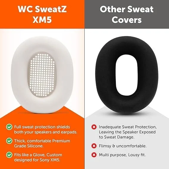 WC SweatZ XM5 - Coussinets Anti-Transpiration brevetés pour Sony WH1000XM5