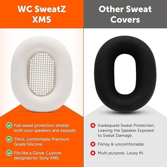 WC SweatZ XM5 - Coussinets Anti-Transpiration brevetés pour Sony WH1000XM5